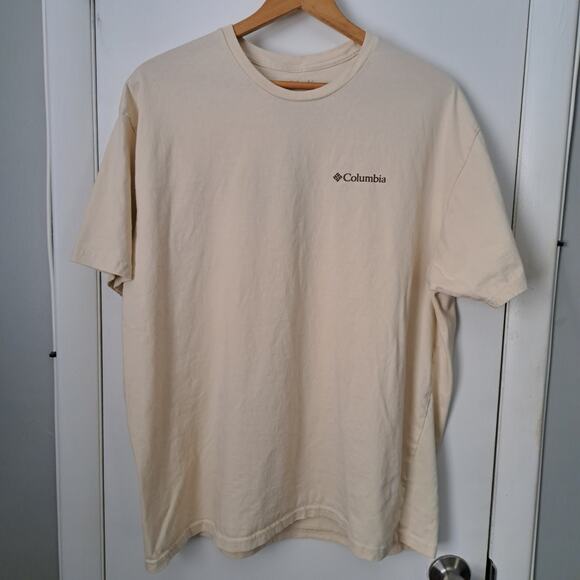 Columbia Yellowstone National Park Tan Brown Bison  T-Shirt Men's XXL - Picture 2 of 5